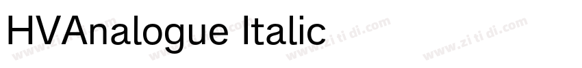 HVAnalogue Italic字体转换